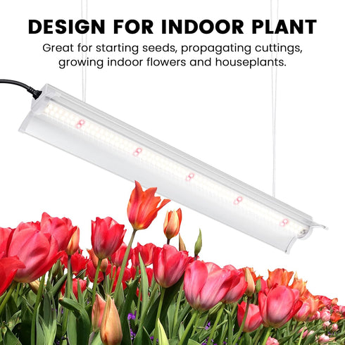 2 iPower Feet LED Grow Light Stand Natural White Full Spectrum for Indoor Plant Starting Seeds and Propagating