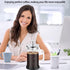 Mini French Press Coffee Maker, 12 oz / 350 ml, 304 Stainless Steel Grilles, Borosilicate Glass, 2 Filter Screens,
