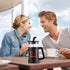 Sivaphe Small French Press, 12oz Lightweight Durable High Borosilicate Carafe, Single Serve Coffee Press
