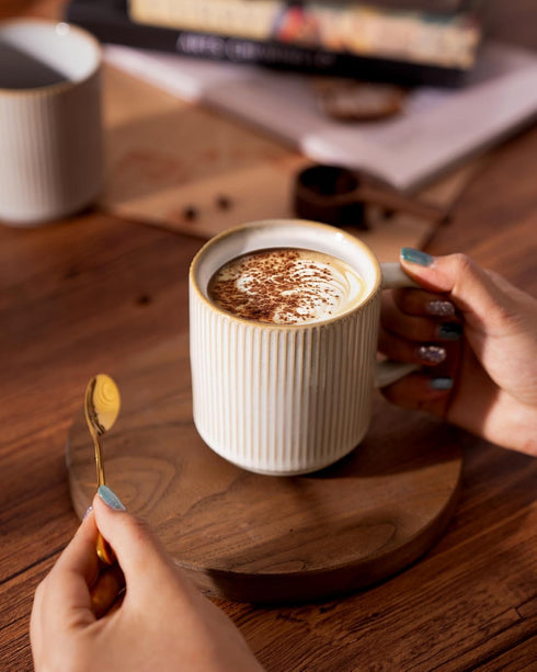 Set 6, 12 oz Set Set, famiware Coffee Mug for Star Catering Mugs Cup with Handle for Coffee, Tea, Cocoa, Milk - Ceramic