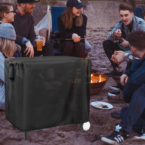 40inch 41"L24"W32"H, Prep Table Cover for Royal-Gourmet Double-Shelf Movable Dining Cart Table, Outdoor BBQ Cart Cover