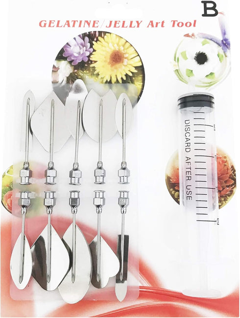 3D 60 Nozzles Woohome Art Cake Tools, Gelatin Jelly Tools Includes PCS Gelatin Tools and Making Pudding Pastry for Cake