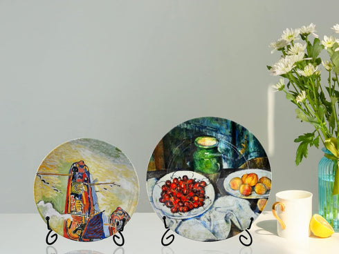 Plate Stand, 12 Inch Black Iron Holder for Displaying Photos, Picture Frames, and Artwork