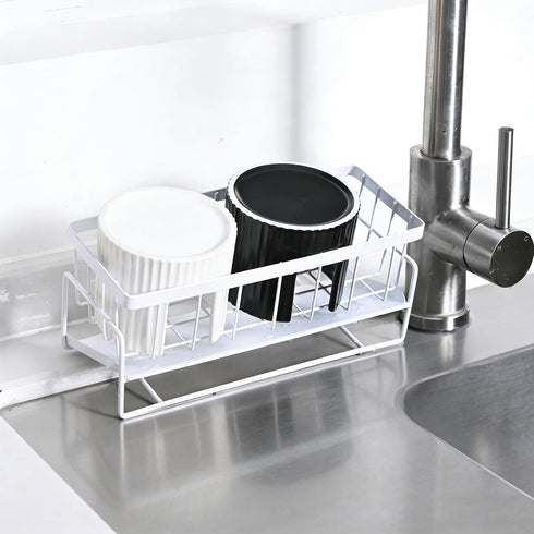 Countertop, 2pcs Ceramic Sponge Holder for Kitchen Sink - Dishwasher Safe Porcelain Dish Sponge Caddy Minimalist