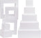 Silverlake 5-Tier Square Cake Dummy Set, American-Made Hard Foam Cake Dummies, 4" High x 4,6,8,10,12" Squares
