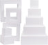 Silverlake 5-Tier Square Cake Dummy Set, American-Made Hard Foam Cake Dummies, 4" High x 4,6,8,10,12" Squares