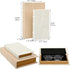 DECOR4SEASON Set 2, Decorative Faux Book Storage Boxes of Linen Fabric Textured Books, Off White, Modern Minimalist