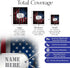 Cozy, 30x40) Ships Next Day, Made in USA - Personalized American Flag, Dog Tags Fleece Blanket Custom Name Throw Warm
