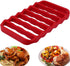 2 Pack Silicone Roasting Racks - Non Stick Easy-Clean Cooling Rack for Cooking, Baking, Steaming (2 Pack, Red)