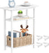 Heybly Small Narrow Side Table for Small Space, Thin Bedside Table, Slim