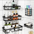 Shower Caddy - 5 Pack Organizer Rack for Inside Shower, Self Adhesive Large Capacity Rustproof Stainless Steel