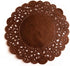 50Pcs Brown Glassine Paper Doilies | Round (8 Inch)