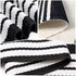 Cotton Black and White Striped Rug (27.5 x 43 Inches), Washable Outdoor Hand-Woven Reversible Stripe Rug