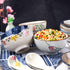 Japanese Retro Style Rice Bowl Set of 4 Porcelain Small Bowls for Cereal, Soup, Dessert, Snack