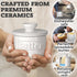Counter Premium Butter Crock with Lid - Original Design French Butter Dish - Beautiful Ceramic Butter Keeper