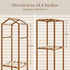 6 Bamworld Roof Shaped Plant Stand Indoor Outdoor Tier Tall Large Wood Plant Shelf Multi Tier Flower Stands Garden