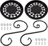TLBTEK 2 tier Metal Plant Stand,Black Round Potted Planter Stands Indoor Outdoor ,Multiple Modern Flower Pot Stand