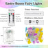 8 EXF Easter Decorations Bunny Pastel Fairy Lights, Battery Operated with Remote & Modes & Timer, Waterproof Easter