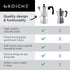 GROSCHE Milano Moka Pot | 3 Espresso Cup - 5 oz | Stovetop Espresso Percolator & Coffee Maker