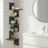 5-Tier Furinno Rossi Corner Floating Shelves for Wall, Corner Rectangular Wall Shelf, S-Shape Radial Floating Book