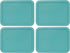 Pyrex 7210-PC 3-Cup Turquoise Rectangle Plastic Food Storage Lid, Made in the USA, 4 Pack