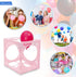 Worown 14 Holes Collapsible Pink Plastic Balloon Sizer Box, 1-10 Inch Measurement Tools for Balloon Arches, Columns,