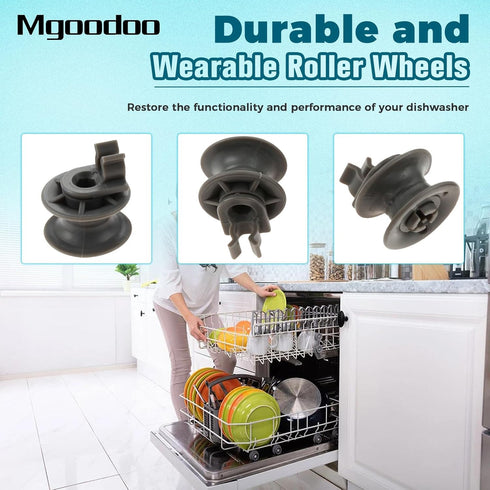 Mgoodoo 8-Packs 4581DD3002A Dishwasher Upper Rack Rollers, Replacement for L-G Dishwasher, 4581DD9001B