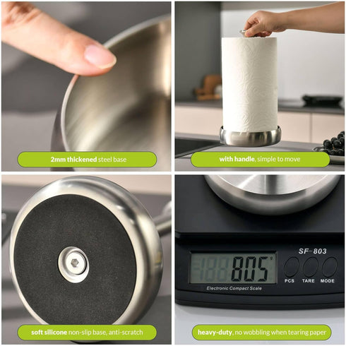 Countertop simpletome Heavy Duty Paper Towel Holder Prevent Kitchen Paper from Unraveling (Matt Black)