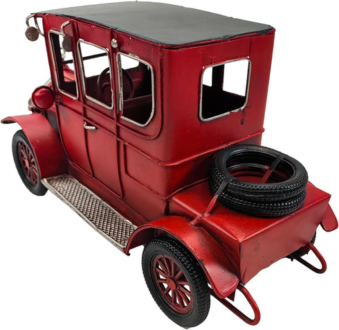 Berfutall 10'' Iron Classic Red Classic Cars Model Collectible Vehicle Decoration for Table Top Decor
