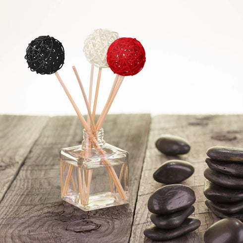 Yaomiao 15 Pieces Wicker Rattan Balls, Decorative Orbs for Craft, Party, Wedding Table Decoration
