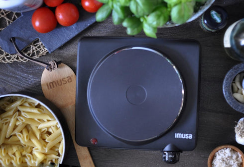 IMUSA Single Electric Hot Plate, Cast Iron Plate for Cooking or Heating, Electric Burner
