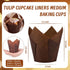 200PCS Tulip Cupcake Liners, Parchment Baking Cups for Muffin Wrappers, Perfect for Parties and Catering (3 Colors).