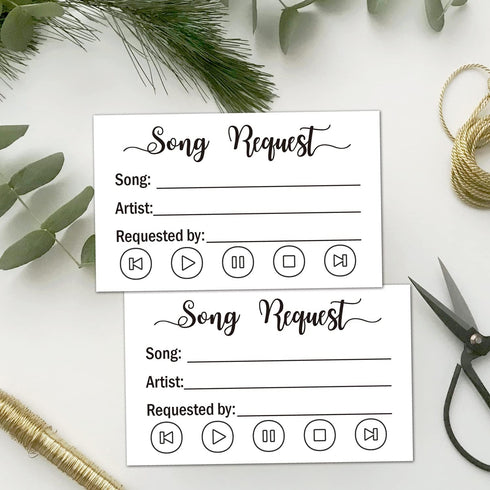 50 Request a Recipe Card for Bridal Shower - Invitation Insert for Wedding or Baby Shower, Size 3.5" x 2"