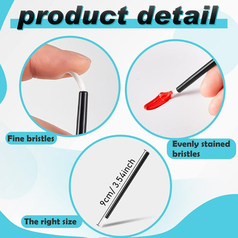 150 Pcs PYO Paint Your Own Brushes - Mini Paint Brushes for Cookies, Disposable Lip Applicators with 150 Pcs Cookie Bags