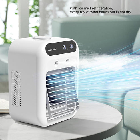 Portable Air Conditioners, Mobile Mini Evaporative Air Cooler for Home, Office, Camping, Car