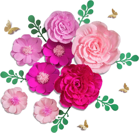 Letjolt Giant Paper Flowers Decoration for Wall 3D Artificial Flowers Wedding Backdrop