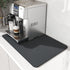 AMOAMI Coffee Mat, Rubber Backed Absorbent Dish Drying Mat for Kitchen Counter, Coffee Bar Accessories