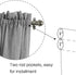 H.VERSAILTEX Charcoal Grey Linen French Door Curtains, Semi Sheer Light Reducing Privacy, 52" W x 72" L