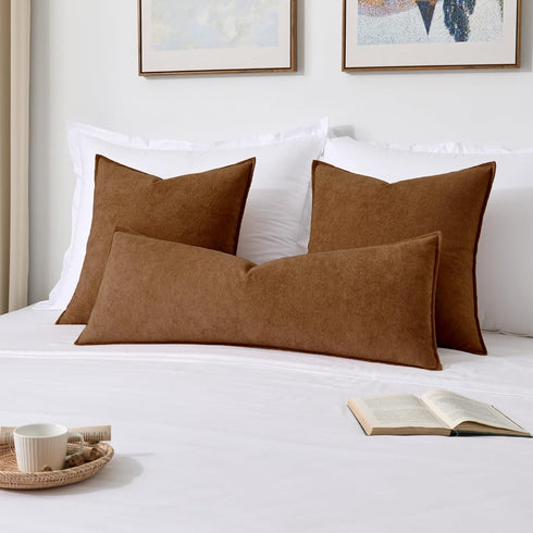 14x36 Inch 1 Pack Kevin Textile Long Lumbar Cover Soft Boucle Textured Decorative Waterproof Rectangle Cushion Elegant