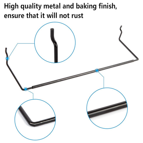Extendable Paper Towel Holder for Pegboard, Fits Any Standard Pegboard, 2 Packs, Black