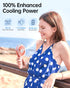 SWEETFULL Portable Misting Fan - 180° Foldable Handheld Personal Fan with Mist Spray, 3 Speeds, 30ml Water Tank, USB Rechargeable for Travel, Outdoors, Makeup, Camping, Home, and Office Use by SWEETFULL