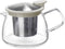 Forlife Bell Glass Teapot with Basket Infuser, 14-Ounce/430ml, White