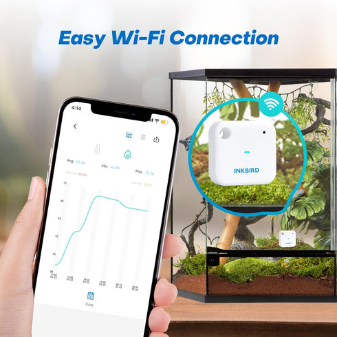 IBS-TH3 1 INKBIRD WiFi Thermometer Hygrometer Monitor, Smart Temperature Humidity Sensor with App Notification Alert