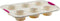 Trudeau Reinforced White Confetti Jumbo Muffin Pan, 6 Cup Silicone Bakeware