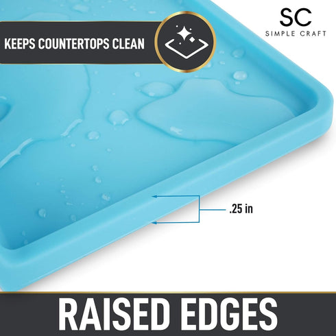 Simple Craft Silicone Spoon Rest with Drip Pad, 4 Slotted Heat Resistant Holder for Kitchen Utensils and Tables
