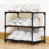 OLYREO Closet 3 Closet Stackable Small Shoe Rack for Tier, Sturdy Shoe Rack Organizer for Front Door Entrance