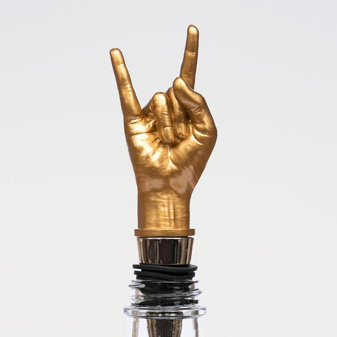 Luckies of London Wine Stopper - Rock On Silicone Wine and Beer Bottle Stopper, Home Bar Accessories