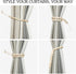 2 Hion Pcs Boho Curtain Tiebacks,Wood Beads Curtain Holdbacks,Outdoor Farmhouse Tie Backs for Curtains,Curtain Holders