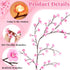 Glooglitter 2 Sets 3.94 48 Cherry LED Tree Branch Lights for Wall FT LED Cherry Blossom Willow Vine Twig Flower String