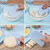 Silicone Dough Scraper with Stainless Steel Sheet, Flexible Bowl Scraper for Baking, 5.98" × 4.3", Blue
